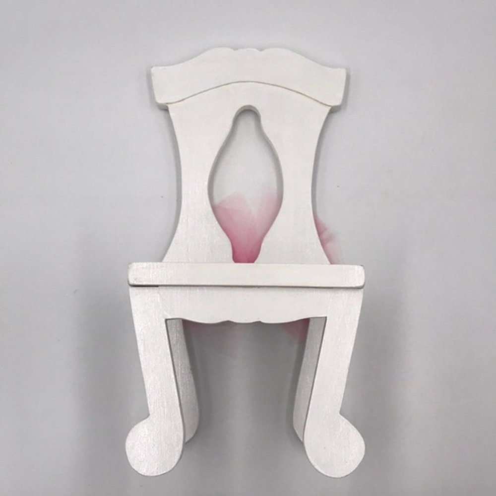 American Girl (SIZE not AG Brand) Furniture Handmade Ballerina Table & 2 Chairs - Picture 6 of 13